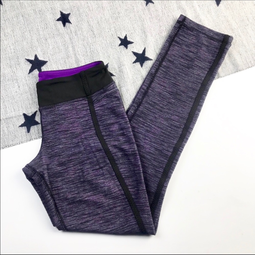 lululemon athletica Purple and Black Leggings